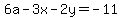 6a+-+3x+-+2y=-11