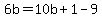 6b=10b%2B1-9