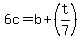 6c=b%2B%28t%2F7%29
