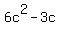 6c%5E2+-+3c