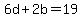 6d%2B2b=19
