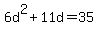 6d%5E2%2B11d+=+35