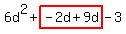6d%5E2%2Bhighlight%28-2d%2B9d%29-3
