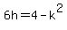 6h=4-k%5E2