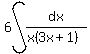 6int%28dx%2F%28x%283x%2B1%29%29%29