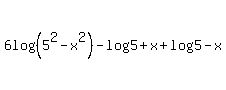 6log%28%285%5E2-x%5E2%29-log%285%2Bx%29%2Blog%285-x%29%29