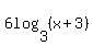6log%283%2C%28x%2B3%29%29