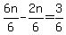 6n%2F6-2n%2F6=3%2F6