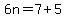 6n=7%2B5