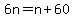 6n=n%2B60