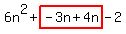 6n%5E2%2Bhighlight%28-3n%2B4n%29-2