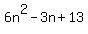 6n%5E2-3n%2B13