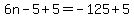 6n-5%2B5=-125%2B5