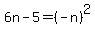 6n-5=%28-n%29%5E2