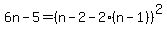 6n-5=%28n-2-2%28n-1%29%29%5E2