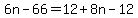6n-66=12%2B8n-12