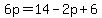 6p=14-2p%2B6