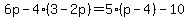 6p-4%283-2p%29=5%28p-4%29-10