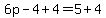 6p-4%2B4=5%2B4