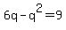 6q+-q%5E2=9