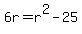 6r=r%5E2-25
