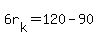 6r%5Bk%5D+=+120+-+90