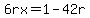 6rx=1-42r