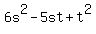 6s%5E2-5st%2Bt%5E2