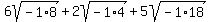 6sqrt%28-1%2A8%29+%2B+2sqrt%28-1%2A4%29+%2B+5sqrt%28-1%2A18%29