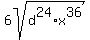 6sqrt%28d%5E24%2Ax%5E36%29