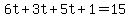 6t%2B3t%2B5t%2B1=15