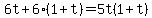 6t%2B6%281%2Bt%29=5t%281%2Bt%29