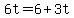 6t=6%2B3t