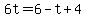 6t=6-t%2B4