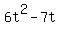 6t%5E2-7t