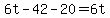 6t-42-20=6t