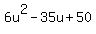 6u%5E2+-+35u+%2B+50