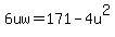 6uw=171-4u%5E2