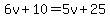 6v%2B10=5v%2B25