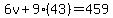 6v%2B9%2843%29+=+459