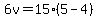 6v=15%285-4%29