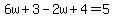 6w%2B3-2w%2B4=5+