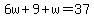 6w%2B9%2Bw=37