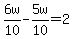 6w%2F10-5w%2F10=2