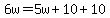 6w=5w%2B10%2B10
