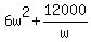 6w%5E2%2B12000%2Fw