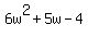6w%5E2%2B5w-4