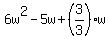 6w%5E2-5w%2B%283%2F3%29w
