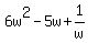6w%5E2-5w%2B1%2Fw