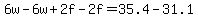 6w++-6w%2B+2f-2f=+35.4-31.1